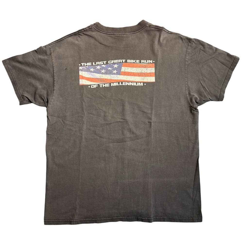 Vintage Sturgis 99 Motorcycle Rally T Shirt Faded Black XL 1999 Biker Tee
